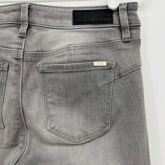 Armani Exchange Women's Denim Jeans Size 26 Grey J69 Super Skinny Lift-up Grey - Picture 6 of 12
